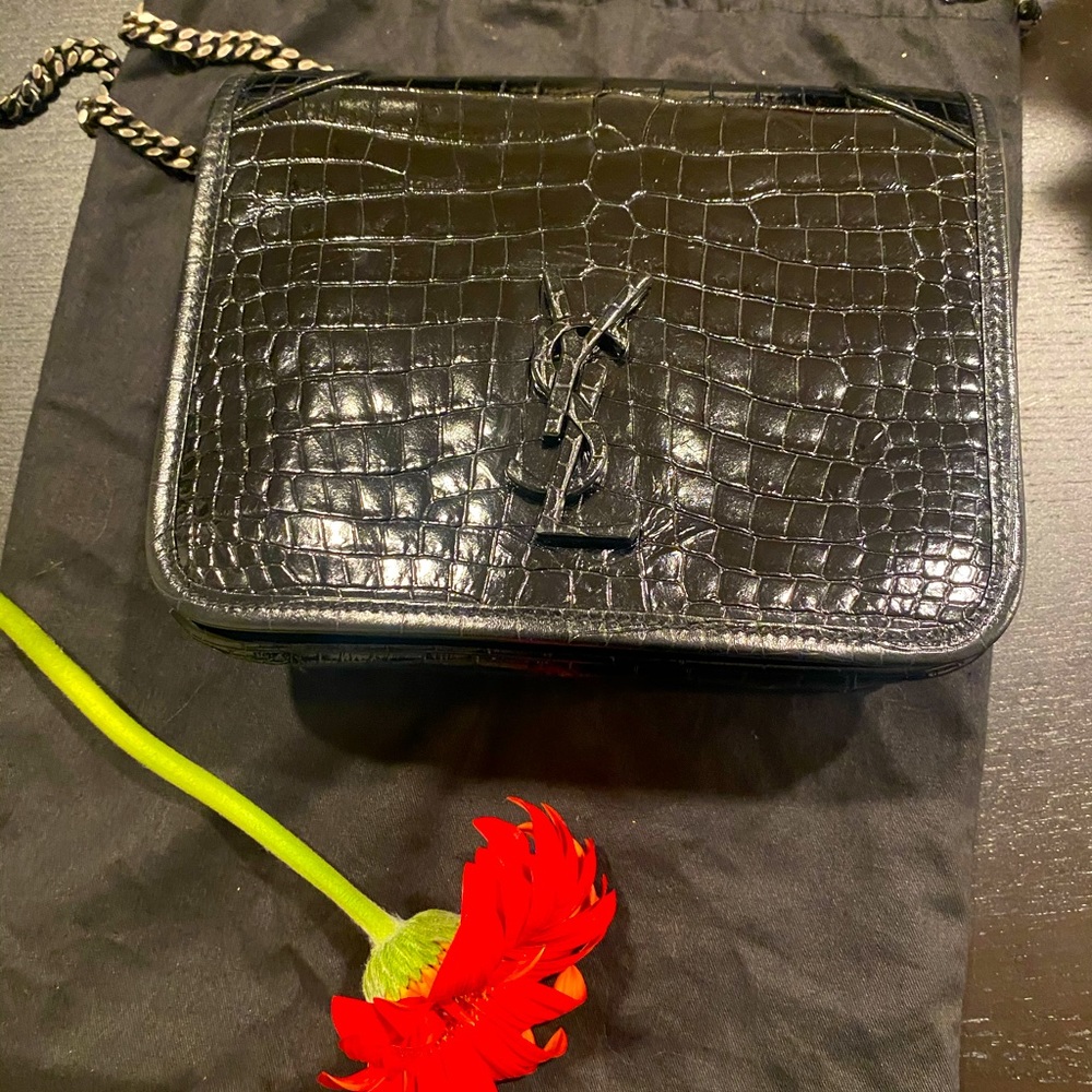 Saint Laurent small Niki Croc-Embossed Leather - Picture 1 of 11